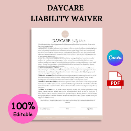 DAYCARE Liability Waiver