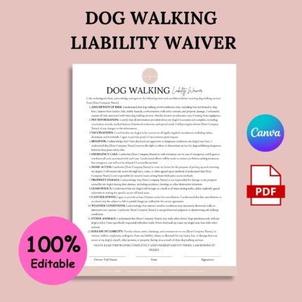 Dog Walking Liability Waiver