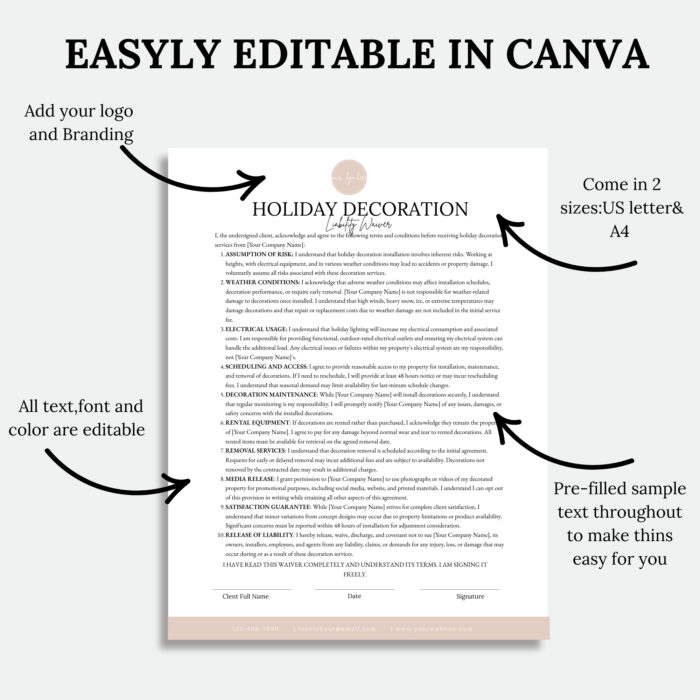 Holiday Decoration Liability Waiver (2)