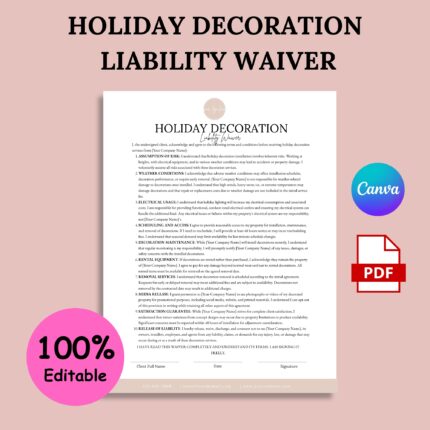 Holiday Decoration Liability Waiver