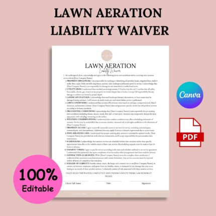 Lawn Aeration Liability Waiver