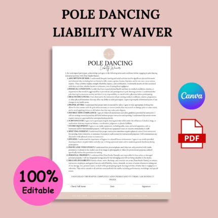 Pole Dancing Liability Waiver