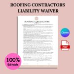 Roofing Contractors Liability Waiver