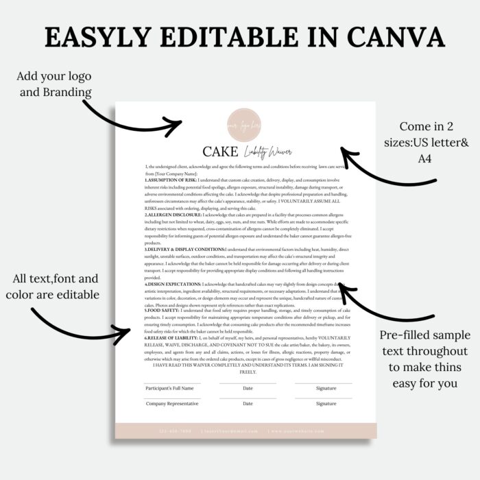 cake Liability Waiver