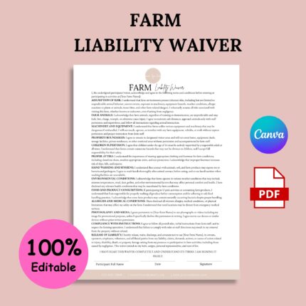 farm Liability Waiver
