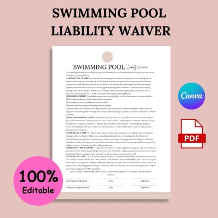 swimming pool liability waiver