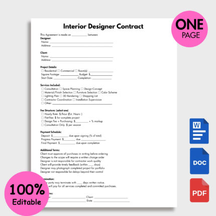 Interior Designer Contract